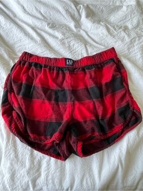 GAP Red and Black Plaid Shorts